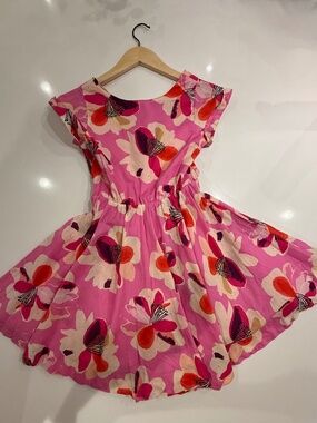 Tea Collection Floral Dress — Pink | Size 12 Girls.